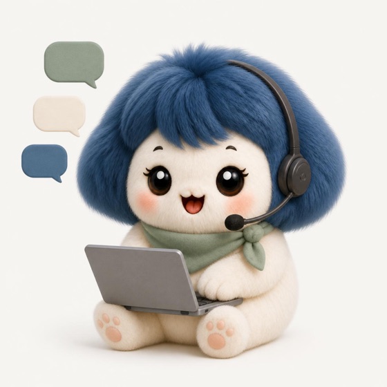 Naya Follow-up mengetik di laptop